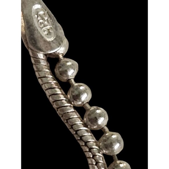 Italian 925 Sterling Silver Twist Necklace With Lobster Clasp 18 Inch Vintage - Picture 8 of 13